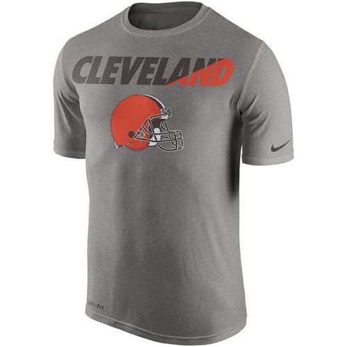 NFL Men's Cleveland Browns Nike Gray Legend Staff Practice Performance T-Shirt